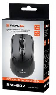 Мышка REAL-EL RM-207 Black