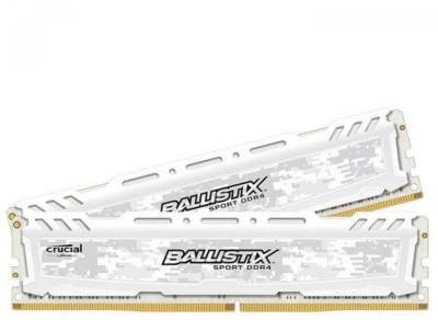 Оперативная память Crucial Ballistix Sport White DDR4 16Gb (2x8Gb) 2666MHz CL16 Kit BLS2C8G4D26BFSC