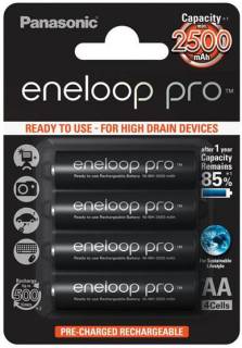 Аккумулятор Panasonic Eneloop Pro AA 2500 mAh 4BP BK-3HCDE/4BE