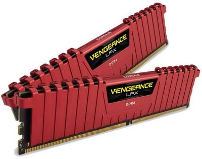 Оперативная память Corsair Vengeance LPX Red DDR4 32Gb (2x16Gb) 2666MHz CL16 Kit CMK32GX4M2A2666C16R