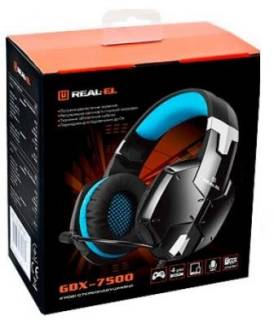 Наушники REAL-EL GDX-7500 Black/Blue EL124100015