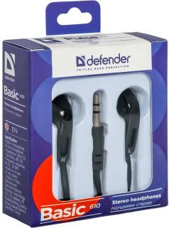 Наушники Defender Basic-610 Black 63610