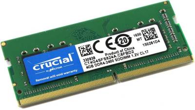 Оперативная память Crucial So-Dimm DDR4 4Gb 2400MHz CL17 CT4G4SFS824A