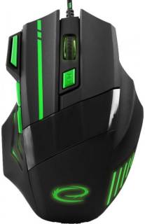 Мышка Esperanza MX201 Wolf Black-Green USB EGM201G
