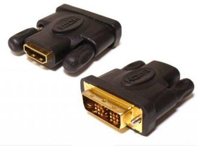 Аксессуар Atcom Переходник DVI(папа) -  HDMI(мама), black 24pin 11208