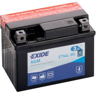 Exide AGM 3Ah-12v ETX4L-BS