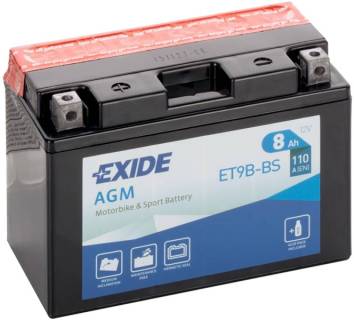 Exide AGM 8Ah-12v ET9B-BS
