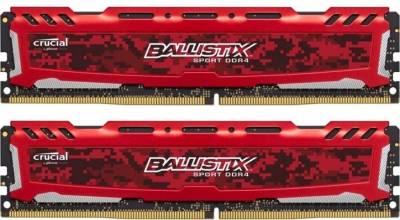 Оперативная память Crucial Ballistix Sport LT Red DDR4 16Gb (2x8Gb) 2666MHz CL16 Kit BLS2C8G4D26BFSEK