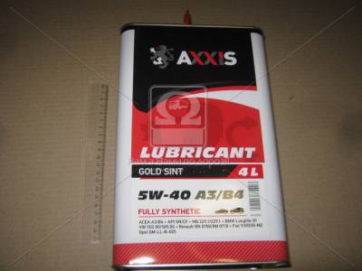 Axxis 5W-40 A3/B4 Gold Sint 5W-40 A3/B4 Gold Sint 4л