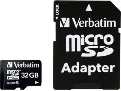 Карта памяти Verbatim microSDHC 32GB Class10 + adapter 44083