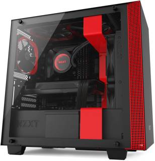 Корпус NZXT H400 Matte Black-Red CA-H400B-BR