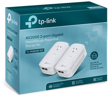 Сетевой адаптер TP-Link AV2000 Gigabit Passthrough Powerline Starter Kit TL-PA9020P KIT