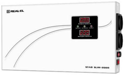 Стабилизатор REAL-EL STAB SLIM-2000 White (1600W) EL122400008