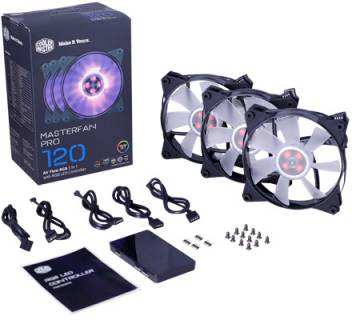 Вентилятор CoolerMaster MasterFan Pro 120 Air Flow RGB 3 in 1 With RGB LED Controller MFY-F2DC-113PC-R1