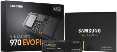 Внутренний HDD/SSD Samsung 970 EVO Plus 500GB M.2 2280 NVMe 1.3 PCIe Gen 3.0 x 4 MLC MZ-V7S500BW