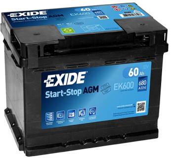 Exide AGM 60Ah-12v R EK600