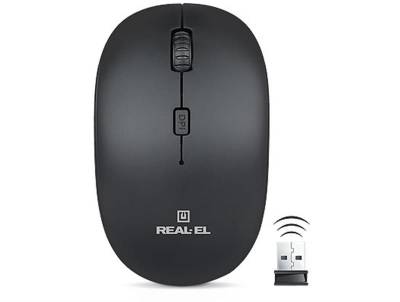 Мышка REAL-EL RM-301 black EL123200022