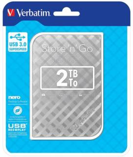 Внешний HDD Verbatim Store 'n' Go 2TB Silver USB 3.0 53198