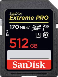 Карта памяти SanDisk Extreme Pro SDXC 512GB C10 UHS-I U3 R170/W90MB/s SDSDXXY-512G-GN4IN