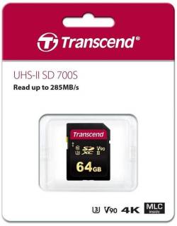 Карта памяти Transcend 700S SDXC 64GB UHS-II U3 C10 V30 TS64GSDC700S