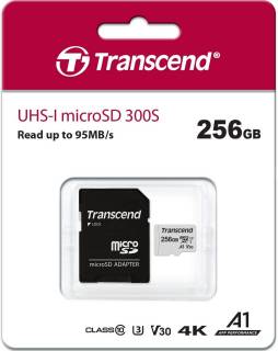 Карта памяти Transcend 300S microSDXC 256GB C10 UHS-I + adapter TS256GUSD300S-A