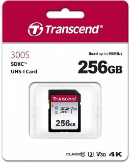 Карта памяти Transcend 300S SDXC 256GB UHS-I U3 TS256GSDC300S
