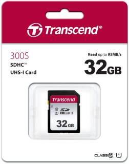 Карта памяти Transcend 300S SDHC 32GB UHS-I U1 TS32GSDC300S