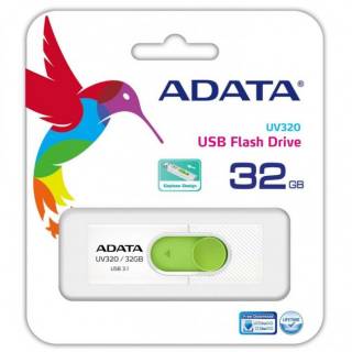Флеш-память USB A-Data UV320 32GB White/Green USB 3.1 AUV320-32G-RWHGN