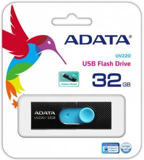 Флеш-память USB A-Data UV320 32GB Black/Blue USB 3.1 AUV320-32G-RBKBL
