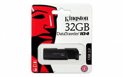 Флеш-память USB Kingston DataTraveler 104 32GB Black USB 2.0 DT104/32GB