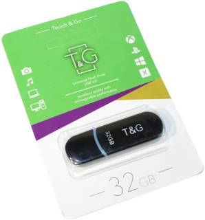 Флеш-память USB T&G 012 Classic series 32GB Black USB 2.0 TG012-32GBBK