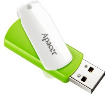 Флеш-память USB Apacer AH335 64GB Green/White USB 2.0 AP64GAH335G-1