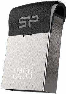 Флеш-память USB Silicon Power Touch T35 64GB Silver/Black USB 2.0 SP064GBUF2T35V1K