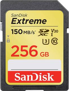Карта памяти SanDisk Extreme SDXC 256GB C10 UHS-I U3 SDSDXV5-256G-GNCIN