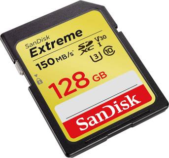 Карта памяти SanDisk Extreme SDXC 128GB C10 UHS-I U3 SDSDXV5-128G-GNCIN