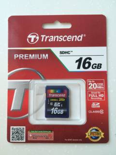 Карта памяти Transcend Premium SDHC 16Gb class 10 TS16GSDHC10