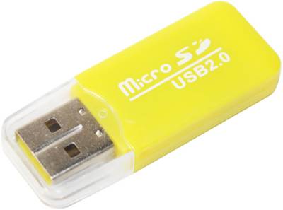 Картридер Merlion CRD-1VL M2/microSD Yellow