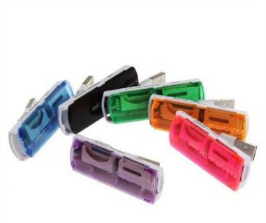 Картридер Merlion CRD-7BL TF/Micro SD, Blue, OEM Q50 6405