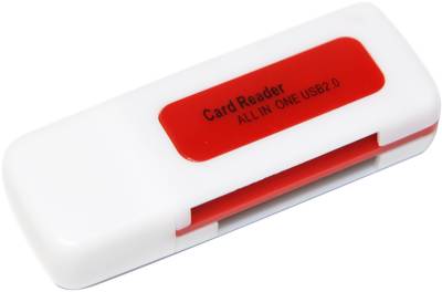 Картридер Merlion CRD-4BL TF/Micro SD USB2.0 Red OEM Q50 6412