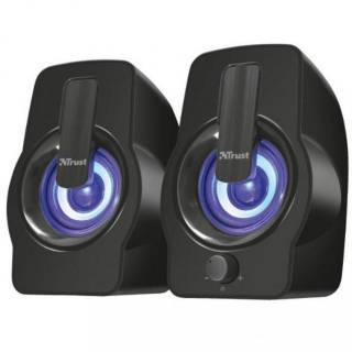 Акустическая система Trust Gemi RGB 2.0 speaker set black USB 22948