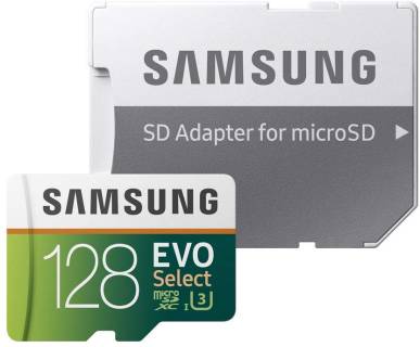 Карта памяти Samsung microSDXC EVO Select 128GB class 10 + adapter MB-ME128GA/EU