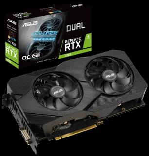 Видеокарта ASUS Dual GeForce RTX 2060 OC edition EVO 6GB DUAL-RTX2060-O6G-EVO