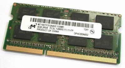 Оперативная память Micron SO-Dimm DDR3 4GB 1600MHz CL11 MT16KTF51264HZ-1G6M1