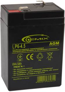 Аккумуляторная батарея Gemix 6V - 4.5 AH (LP6-4.5 T2)