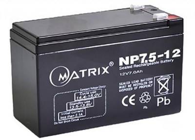 Аккумуляторная батарея Matrix 12V 7.5AH (NP7.5-12)