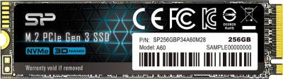Внутренний HDD/SSD Silicon Power P34A60 256GB M.2 2280 NVMe PCIe Gen3 x4 TLC SP256GBP34A60M28