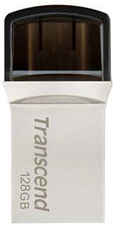 Флеш-память USB Transcend JetFlash 890 128GB Silver Type-C + USB 3.1 TS128GJF890S