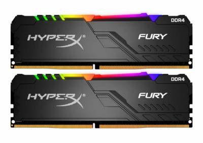 Оперативная память Kingston HyperX Fury RGB DDR4 32GB (2x16GB) 3600MHz CL17 Kit HX436C17FB3AK2/32