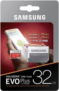 Карта памяти Samsung Evo Plus microSDHC 32GB + Adapter MB-MC32GA/EU