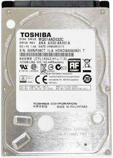 Внутренний HDD/SSD Toshiba HDD 320GB 4200rpm 8MB MQ01AAD032C